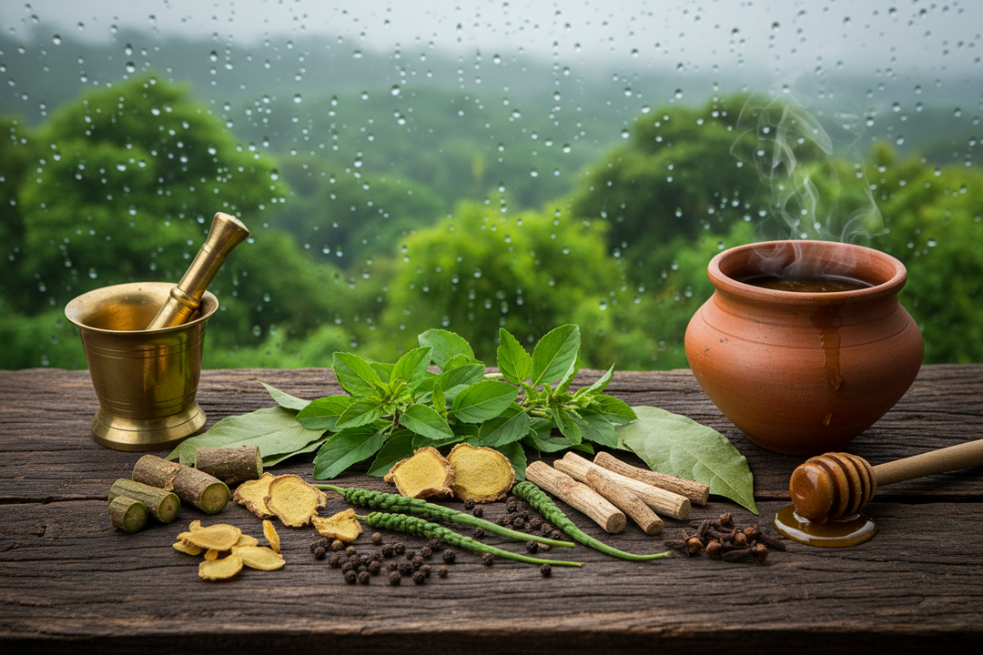 Ayurvedic Herbs for Monsoon Respiratory Wellness & Seasonal Balance